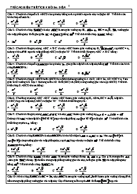 Toán 12 - Trắc nghiệm thể tích khối đa diện
